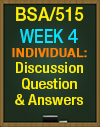 BSA/515 Week 4 Discussion Question